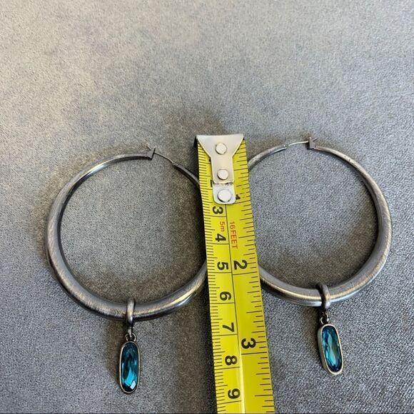 Dyrberg Kern Tiana Hoop Earrings blue - Picture 6 of 7